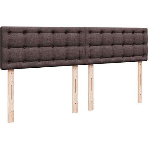 VidaXL otomanski krevet s madracem tamnosmeđi 200x200 cm tkanine Slike