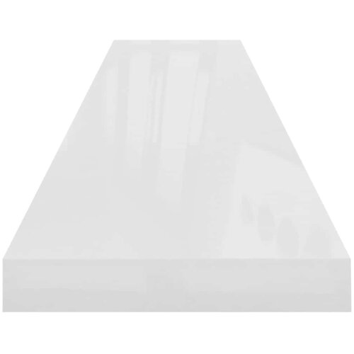 Plutajuće zidne police 2 kom sjajne bijele 120x23,5x3,8 cm MDF Slike