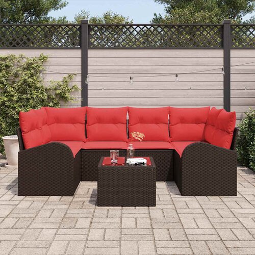 Sjedeća garnitura za vrt Smeđa 55 x 55 x 37 cm poliratan 234 x 124 x 85 cm Slike