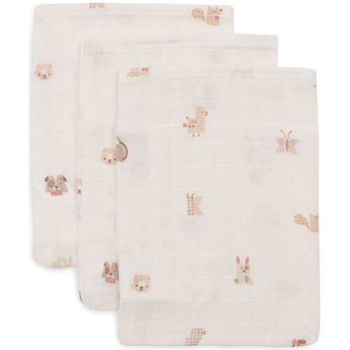 Jollein komplet 3 krpic za umivanje 20x15 animal friends Cene
