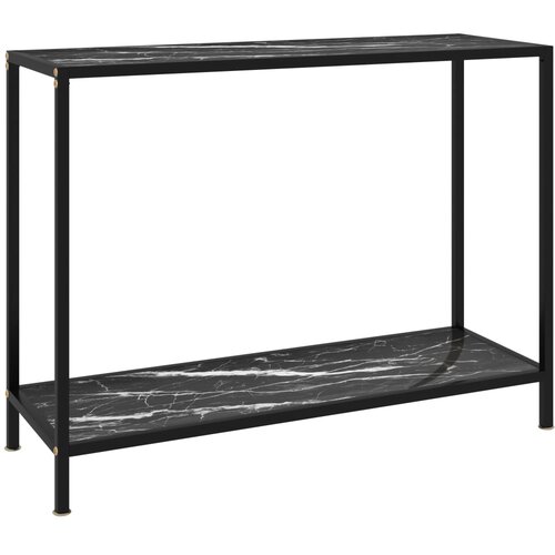 vidaXL Konzolni stol crni 100 x 35 x 75 cm od kaljenog stakla Cijene