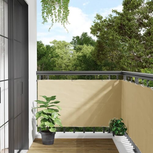 VidaXL Balkonski zaslon za privatnost krem 600 x 75 m PVC Slike