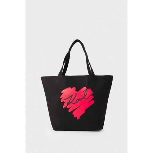 Karl Lagerfeld Torbe HEARTS REVERSIBLE SHOPPER Črna Cene