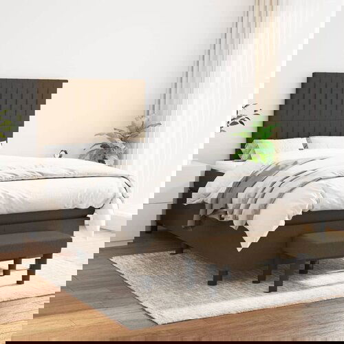 The Living Store Box spring postelja z vzmetnico temno rjav 120x200 cm blago - Box Spring Postelja, (21517399) Cene