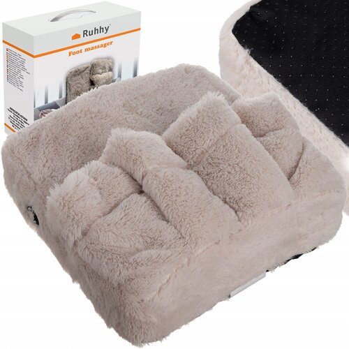  Univerzalne tople električne masažne papuče masaža za noge bež Slike