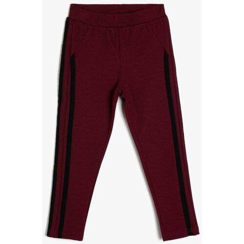 Koton Leggings - Burgundy - Normal Waist Slike