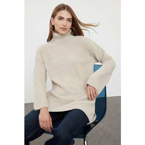 Trendyol Stone Turtleneck Knitwear Sweater