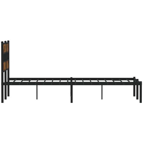VidaXL Metalni okvir kreveta bez madraca boja hrasta 120x190 cm Slike