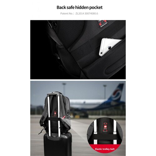 Tigernu Ruksak za prijenosno računalo T-B3259 15.6&amp;quot; crna, siva Slike