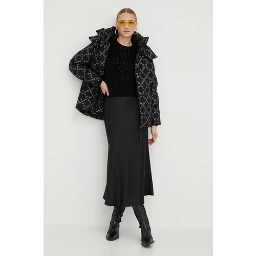 Karl Lagerfeld Pernata jakna za žene, boja: crna, za zimu