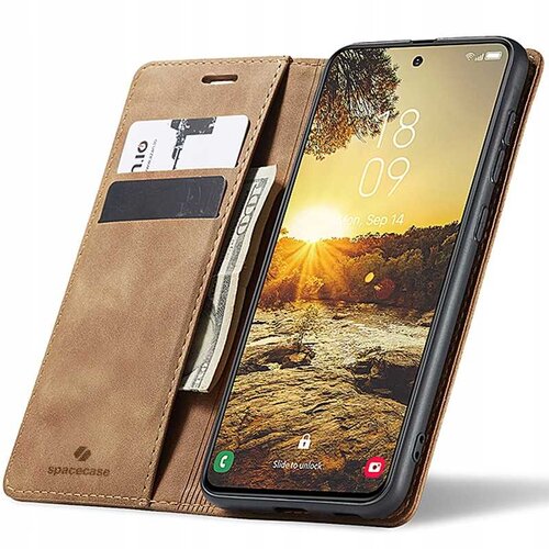 Spacecase OVITEK ZA TELEFON GALAXY S24 USNJEN SVETLO RJAV, (21967899) Cene