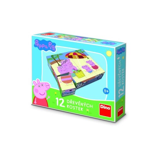 Dino toys Dino peppa pig drvene kockice 12 komada ( 11181 ) Cene