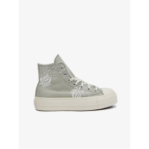 Converse Light Green Women's Ankle Sneakers on the Chuck Platform - Women