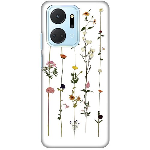  Silikonska maska za Honor X7a Flower Print Skin bela Cene