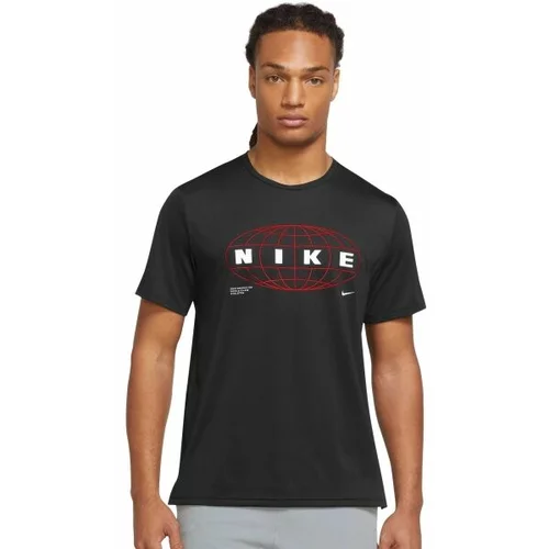 Nike NP DF HPR DRY TOP SS GFX Muška sportska majica, crna, veličina
