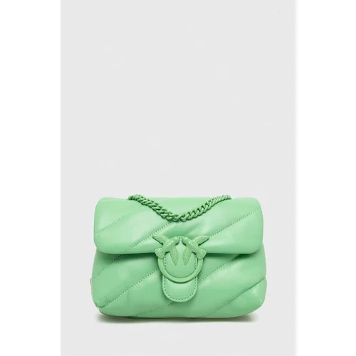 Pinko Usnjena torbica zelena barva