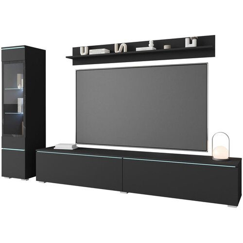 P &amp;amp; B Dnevni Regal Vera, Črna, 3-Delno, Led Slike