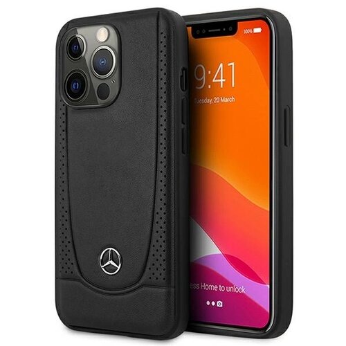 Mercedes-Benz MERCEDES USNJENI OVITEK URBAN CASE OVITEK ZA IPHONE 15 PRO MAX ČRN, (21898995) Cene