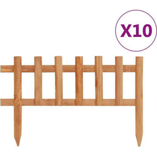 vidaXL Obroba za travo 10 kosov les jelke 4,4 m, (20759220) Cene