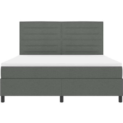VidaXL Box spring krevet Tamno siva 180 x 200 cm tkanina Slike