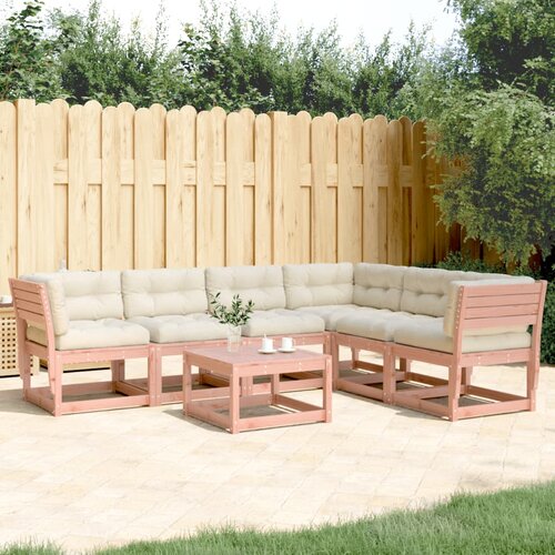VidaXL 6-dijelni set vrtnih sofa s jastucima masivno drvo duglazije Slike