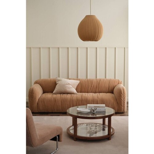 Ellos Home Sivo-bež sofa od &amp;scaron;enila 221 cm Elvisa &amp;ndash; Slike