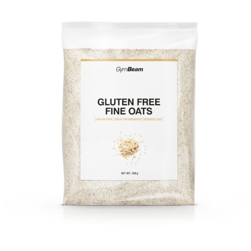 GymBeam fine ovsene pahuljice bez glutena 500 г Slike