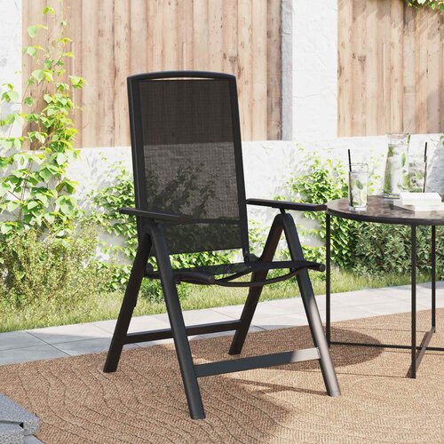  Ležaljke u vrtu 2 pcs Crna 58 x 71 x 112 cm Tekstilen Slike