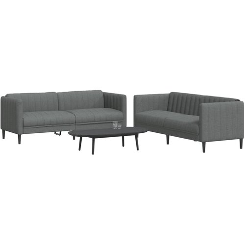  2-dijelni set sofa tamnosivi od tkanine Slike