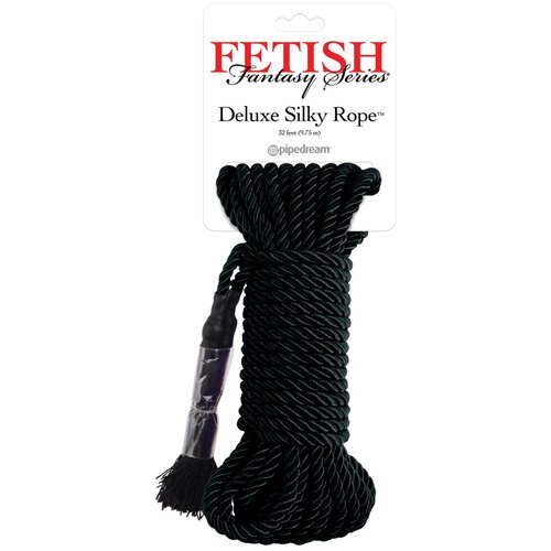 Pipedream Feti&amp;scaron; svilena vrv - Shibari vrv - 10 m (črna) Slike