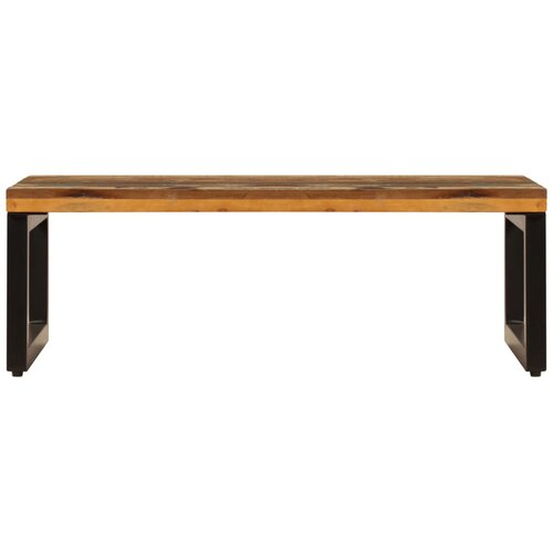  Stolić za kavu od obnovljenog drva i čelika 100 x 50 x 35 cm Slike