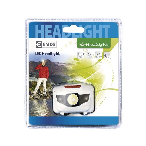 Emos naglavna led svetilka 1×LED, 1W+2LED, 3×AAA, 60 lm, 30m P3521 Cene