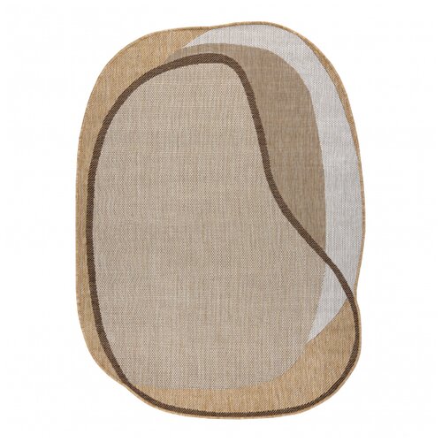 RugsX ORGANIC 2123 sisal preproga Kamen naravna / ecru – moderna nepravilna oblika 160x220 cm, (5000174651) Cene