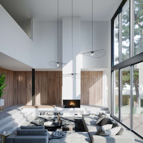  Obesna svetilka ESKOLA 110 črna, (21347523) Cene