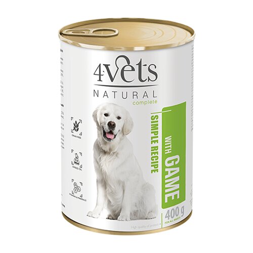  4Vets Natural Complete Dog Divljač 400g Cene