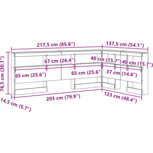  Skladi&amp;scaron;no uzglavlje Beton siva 120 cm Konstruirano drvo Slike
