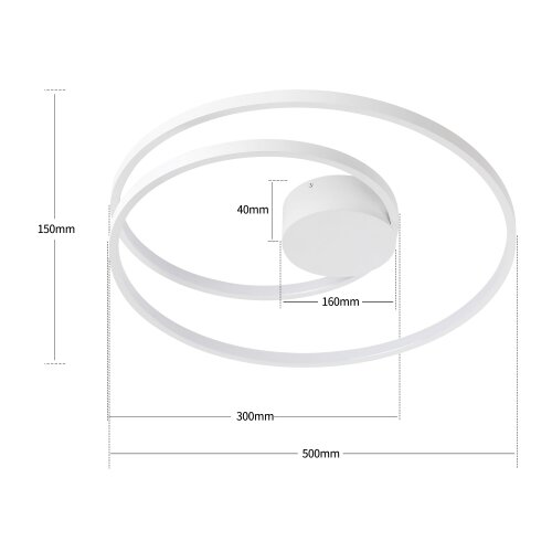  Brilagi - LED prigu&amp;scaron;iva plafonska svetiljka TWISTER LED/48W/230V, prečnik 50 cm, bela, sa daljinskim upravljačem Slike
