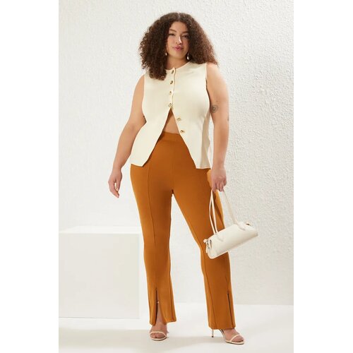 Trendyol Ženske pantalone Tbbss23Ar00011, Smeđe Cene