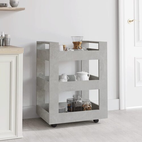  Kuhinjska kolica siva boja betona 60x45x80 cm konstruirano drvo Cijene