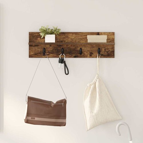  Vje&scaron;alica za kapute na zidu Dimljeni hrast 60 x 10,5 x 18 cm Cijene