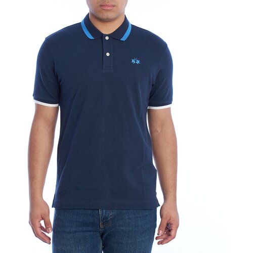La Martina Polo majice kratki rokavi YMP006-PK001-07017 Modra Cene