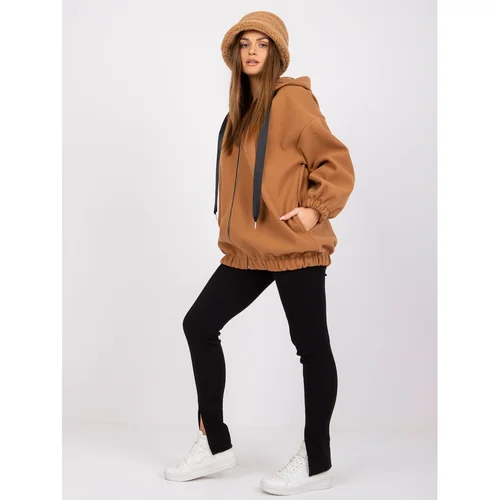 Fashionhunters Camelowa Sevilla hooded sweatshirt