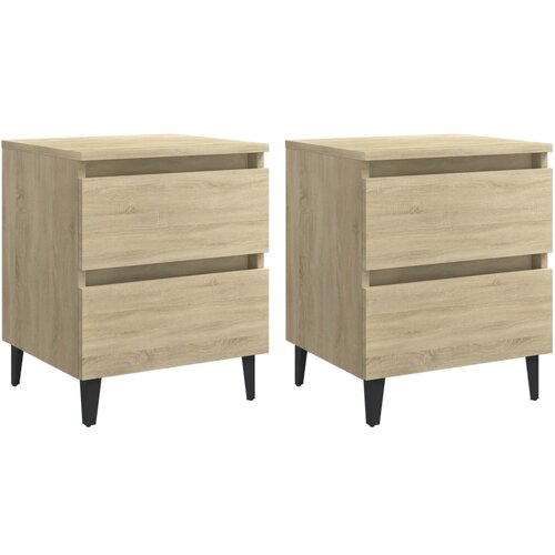 vidaXL noćni ormarići 2 kom boja hrasta 40 x 35 x 50 cm od iverice Cijene