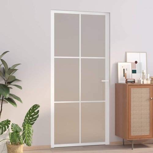  Unutarnja vrata 93 x 201,5 cm Bijela od mat stakla i aluminija Slike