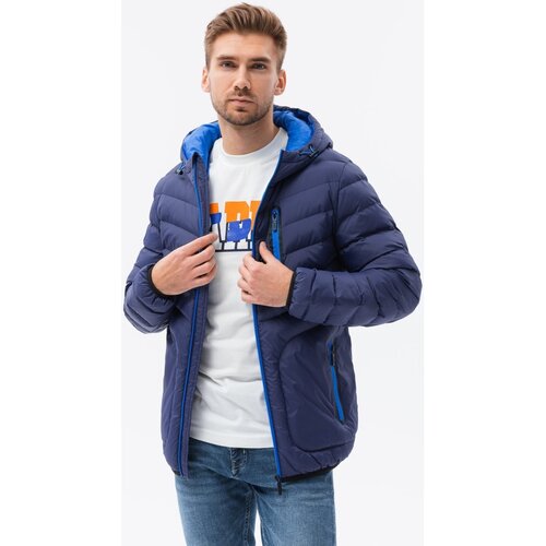 Ombre parke mo&amp;scaron;ka izolirana bunda (C356NAVY) pisana Slike