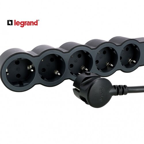 Legrand 694564 produžni blok 5X2P+E 3M (crna/t.siva) Slike