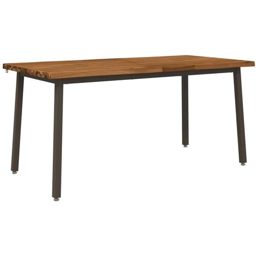  Stol za blagovanje s prirodnim rubom 140 x 90 x 75 cm Prirodna - Prirodno kava 140 x 90 x 75 cm Živi rub Slike
