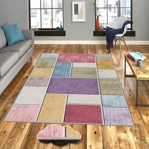  EEXFAB540 Multicolor Hall Carpet (80 x 150) Cene