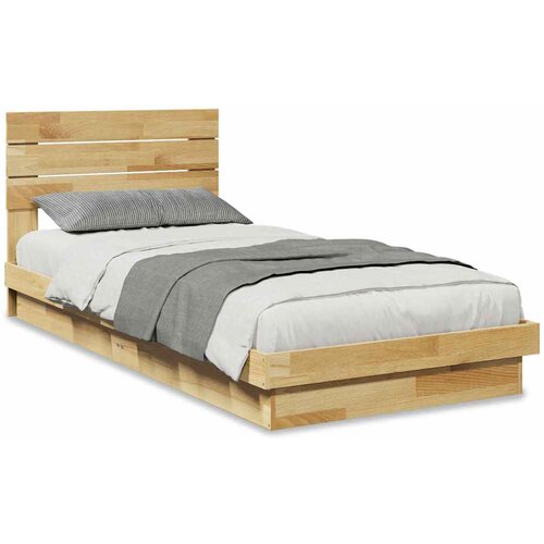 Maison Chic Posteljni okvir - Enojna postelja - Postelja za odrasle z vzglavjem brez vzmetnice 100x200 cm, (21693583) Cene