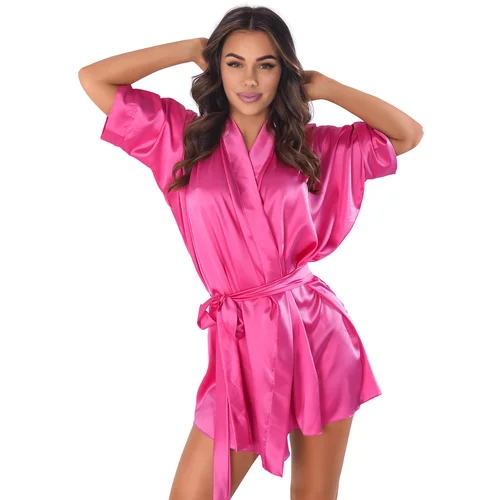 Anais Magenta Kimon Sleeves Robe S/M